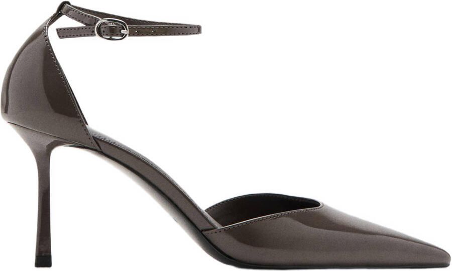 MANGO Pumps 'Beli' donkergrijs