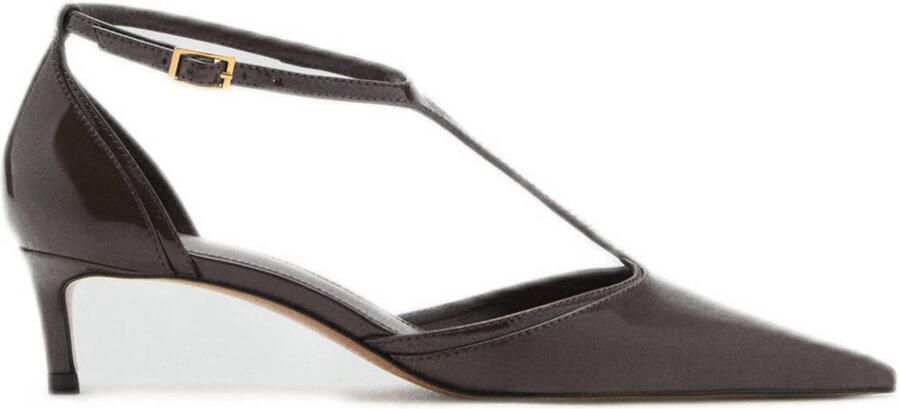 Mango lak pumps kaki - Foto 3