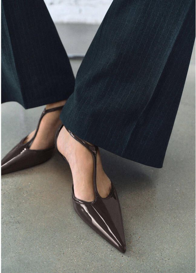 Mango lak pumps kaki - Foto 2