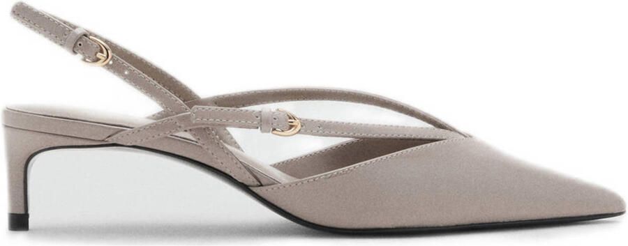 Mango lak slingback pumps beige