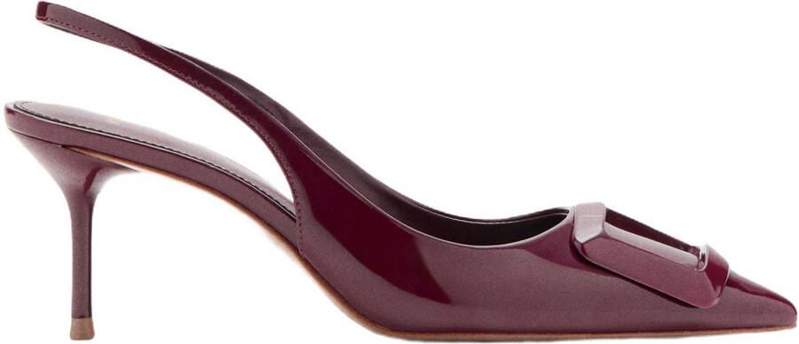 Mango lak slingback pumps bordeaux