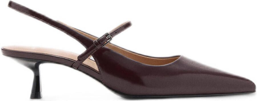 Mango lak slingback pumps bruin