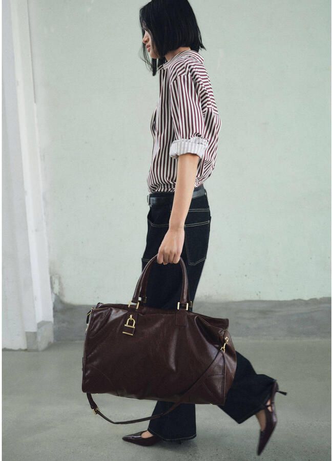 Mango lak slingback pumps bruin