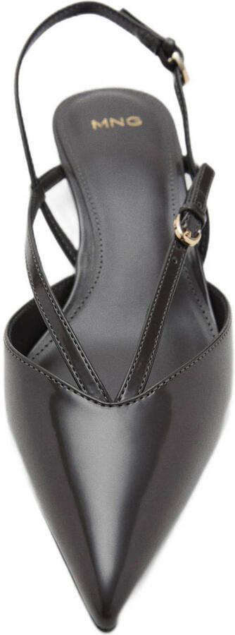 Mango lak slingback pumps donkergrijs - Foto 3