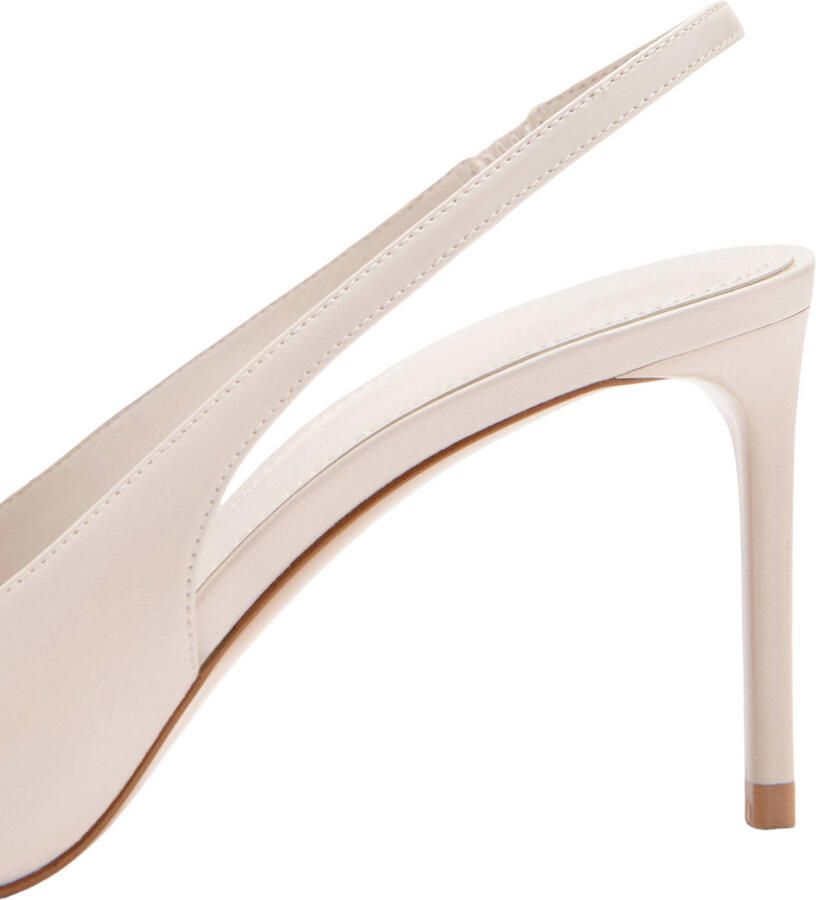 Mango lak slingback pumps met strik ecru - Foto 2