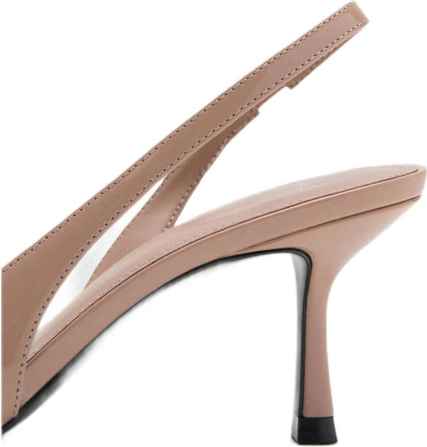 Mango lak slingback pumps pastelroze