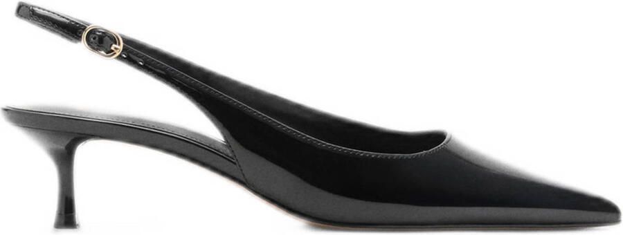 Mango lak slingback pumps zwart - Foto 3