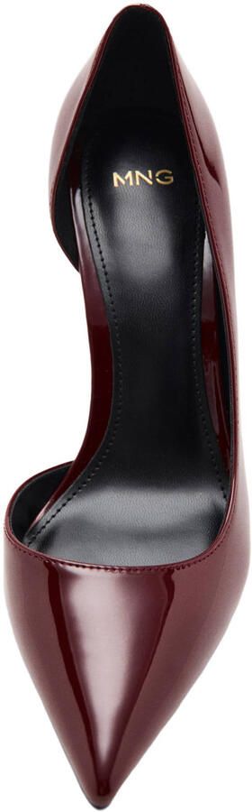 Mango lakleren pumps met naaldhak bordeaux - Foto 3