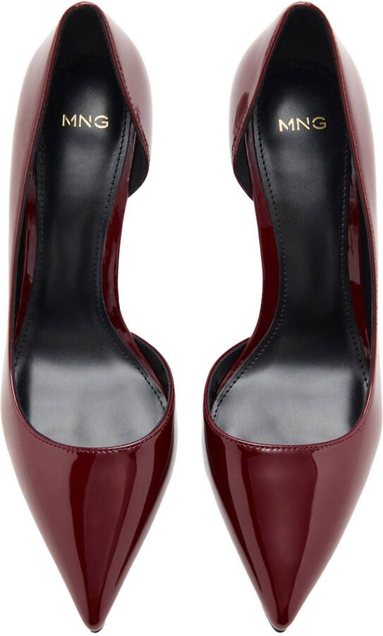 Mango lakleren pumps met naaldhak bordeaux - Foto 2
