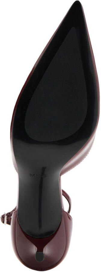 Mango lakleren pumps met naaldhak bruin - Foto 3