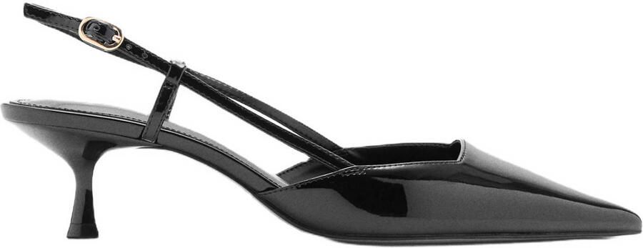 Mango lakleren pumps zwart