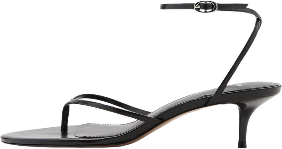 Mango lakleren sandalen donkerbruin - Foto 3