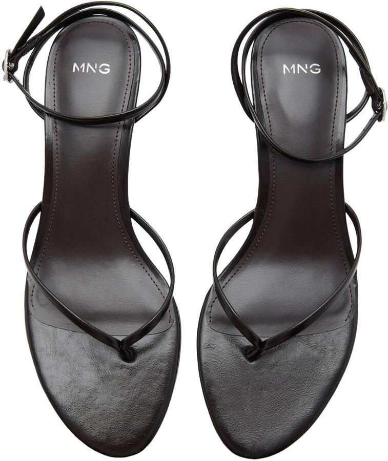 Mango lakleren sandalen donkerbruin - Foto 2