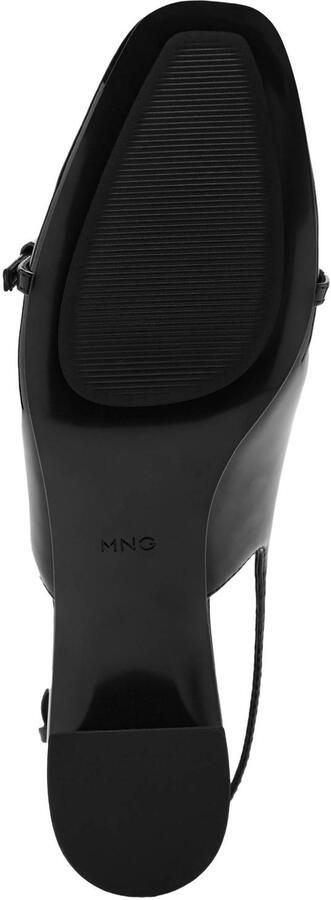 Mango lakleren slingback pumps met blokhak zwart - Foto 3