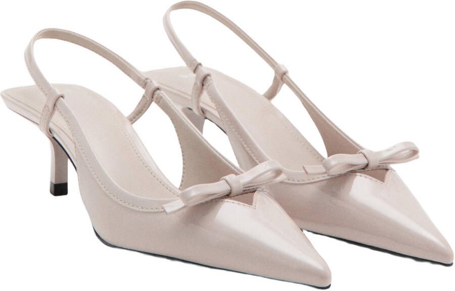 Mango lakleren slingback pumps met hak beige - Foto 2