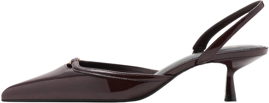 Mango lakleren slingback pumps met hak bordeaux - Foto 2