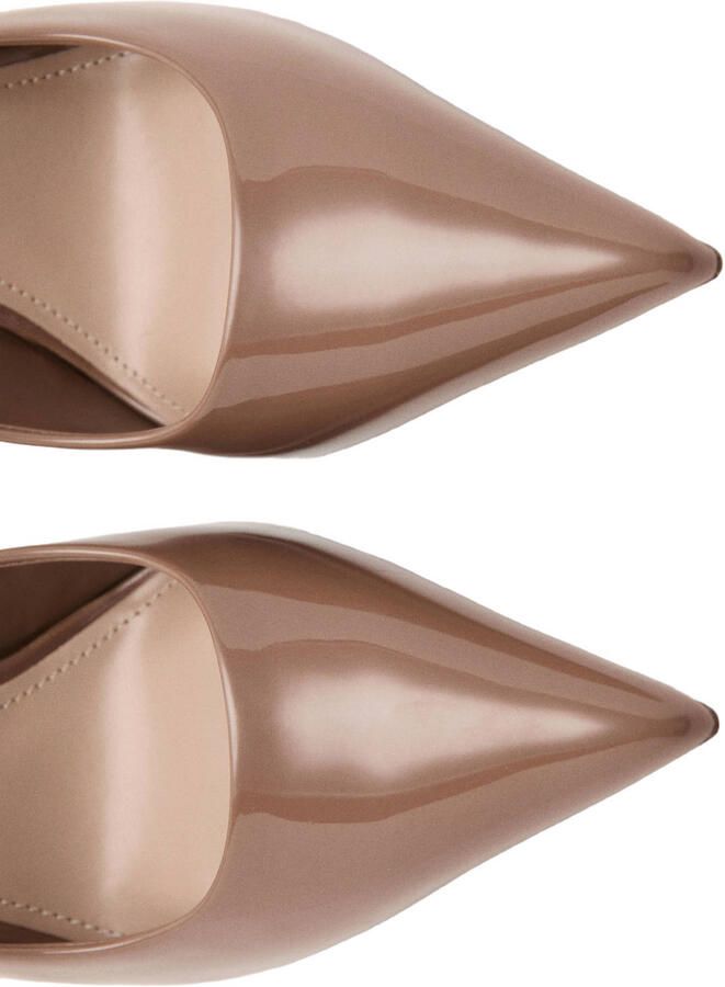 Mango lakleren slingback pumps met naaldhak beige - Foto 2