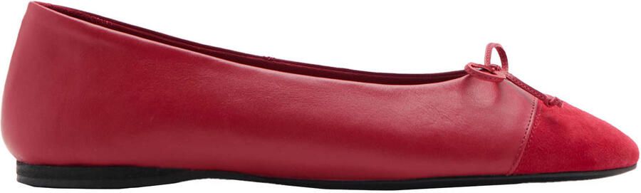 Mango leren ballerina's rood