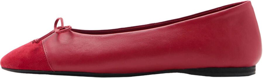 Mango leren ballerina's rood - Foto 3