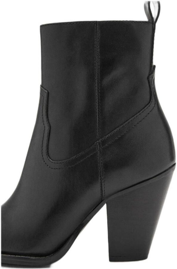 Mango leren enkellaarzen zwart - Foto 3