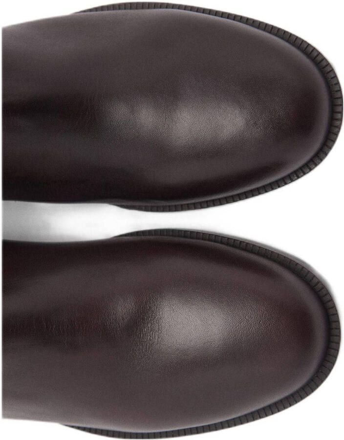 Mango leren hoge laarzen donkerbruin - Foto 2