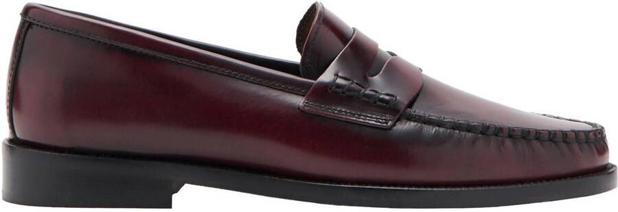 Mango leren loafers bordeaux