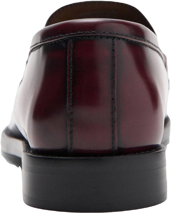 Mango leren loafers bordeaux - Foto 2