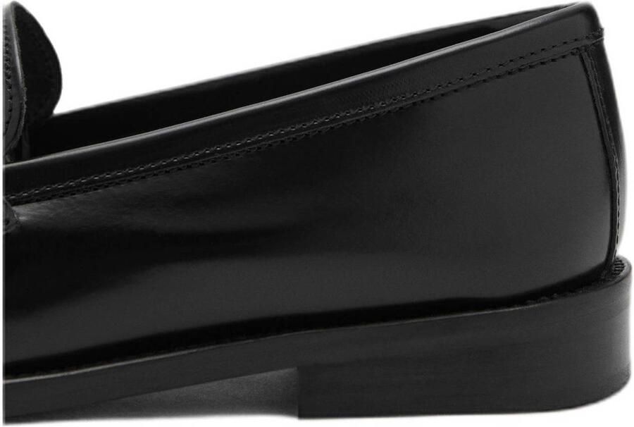 Mango leren loafers zwart - Foto 3