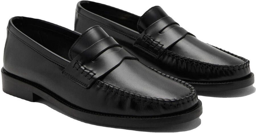 Mango leren loafers zwart - Foto 2