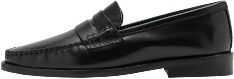 Mango leren loafers zwart - Foto 3