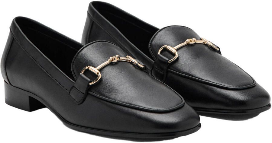 Mango leren loafers zwart - Foto 3