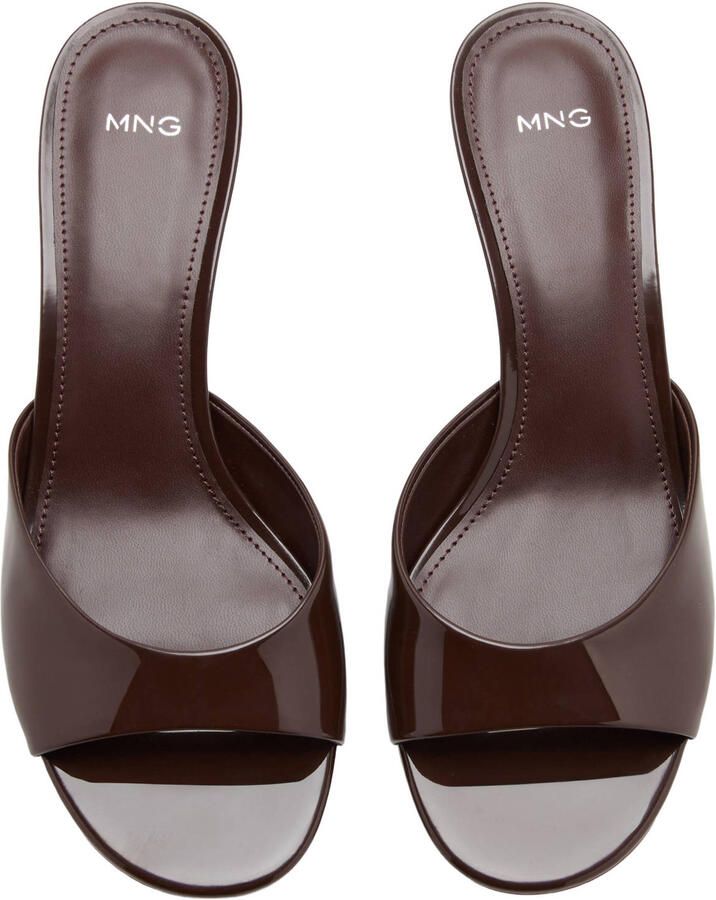 Mango leren muiltjes donkerbruin - Foto 2
