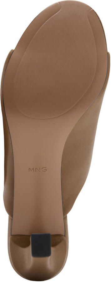 Mango leren muiltjes met hak camel - Foto 3