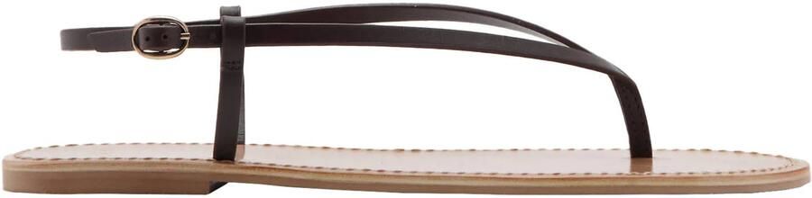 Mango leren sandalen donkerrood