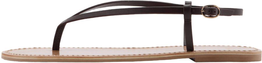 Mango leren sandalen donkerrood - Foto 3