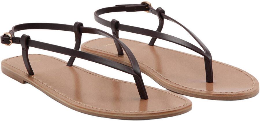 Mango leren sandalen donkerrood - Foto 2