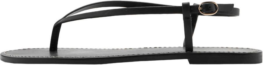Mango leren sandalen zwart - Foto 3