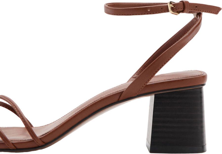 MANGO Sandalen met riem 'RAY' cognac - Foto 2