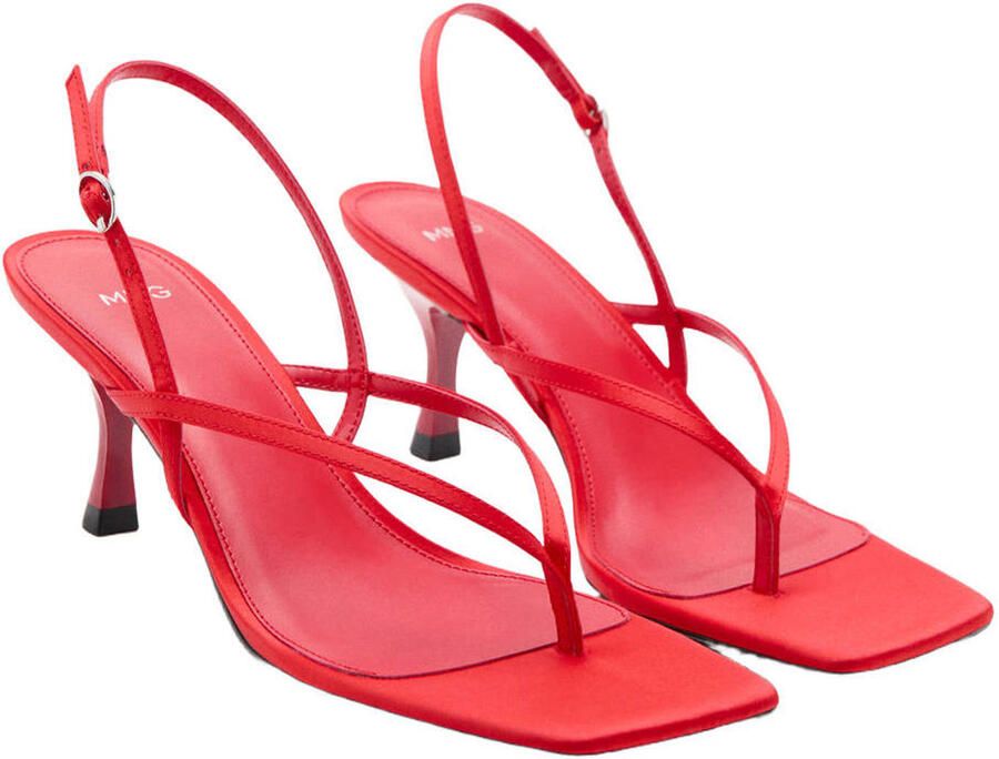 Mango leren sandalettes rood - Foto 2