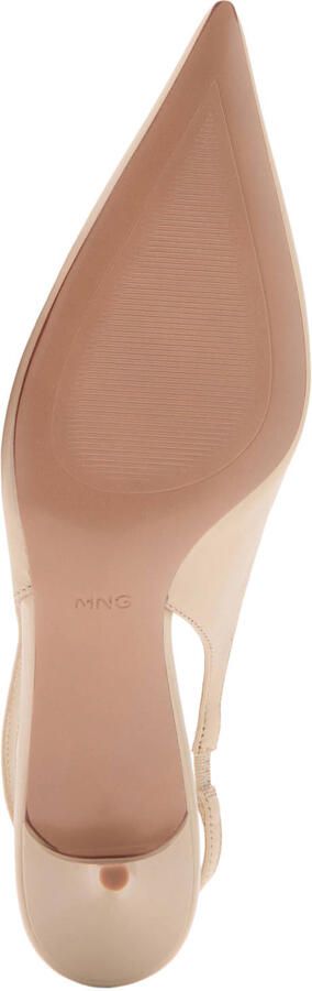 Mango leren slingback pumps beige - Foto 3