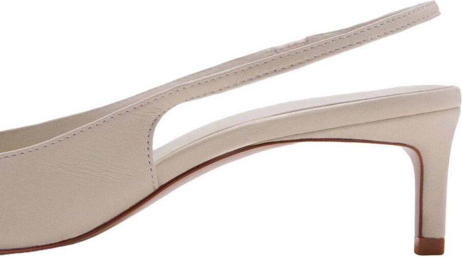 Mango leren slingback pumps met hak beige - Foto 2