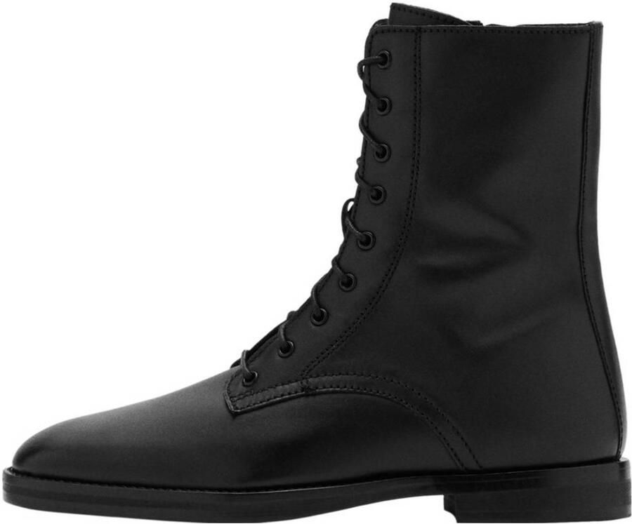 Mango leren veterboots zwart - Foto 2