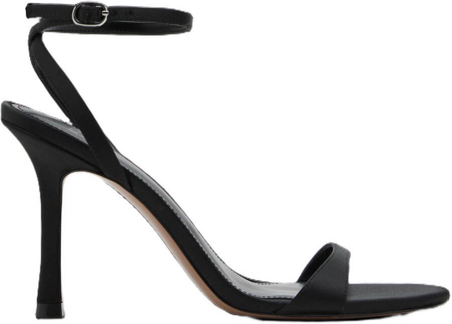 Mango sandalen met naaldhak zwart