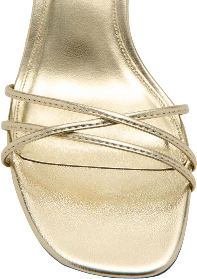 MANGO Sandalen met riem 'RAY' goud - Foto 2