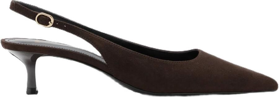 Mango slingback pumps donkerbruin