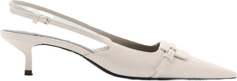 Mango slingback pumps ecru