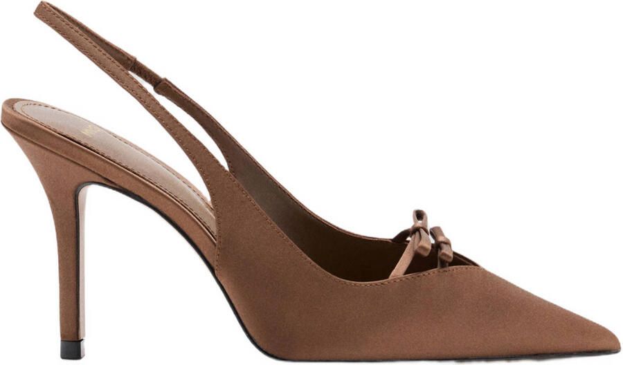 Mango slingback pumps met naaldhak bruin