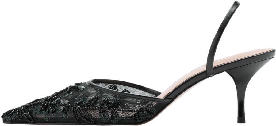 Mango slingback pumps met naaldhak en pailletten zwart - Foto 2