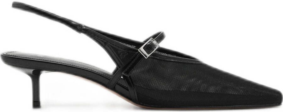 Mango slingback pumps zwart