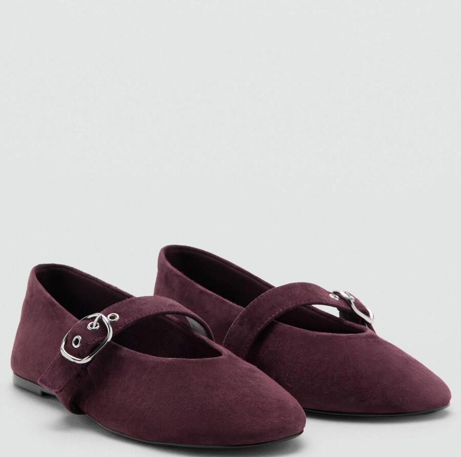 Mango suède ballerina's bordeaux - Foto 2